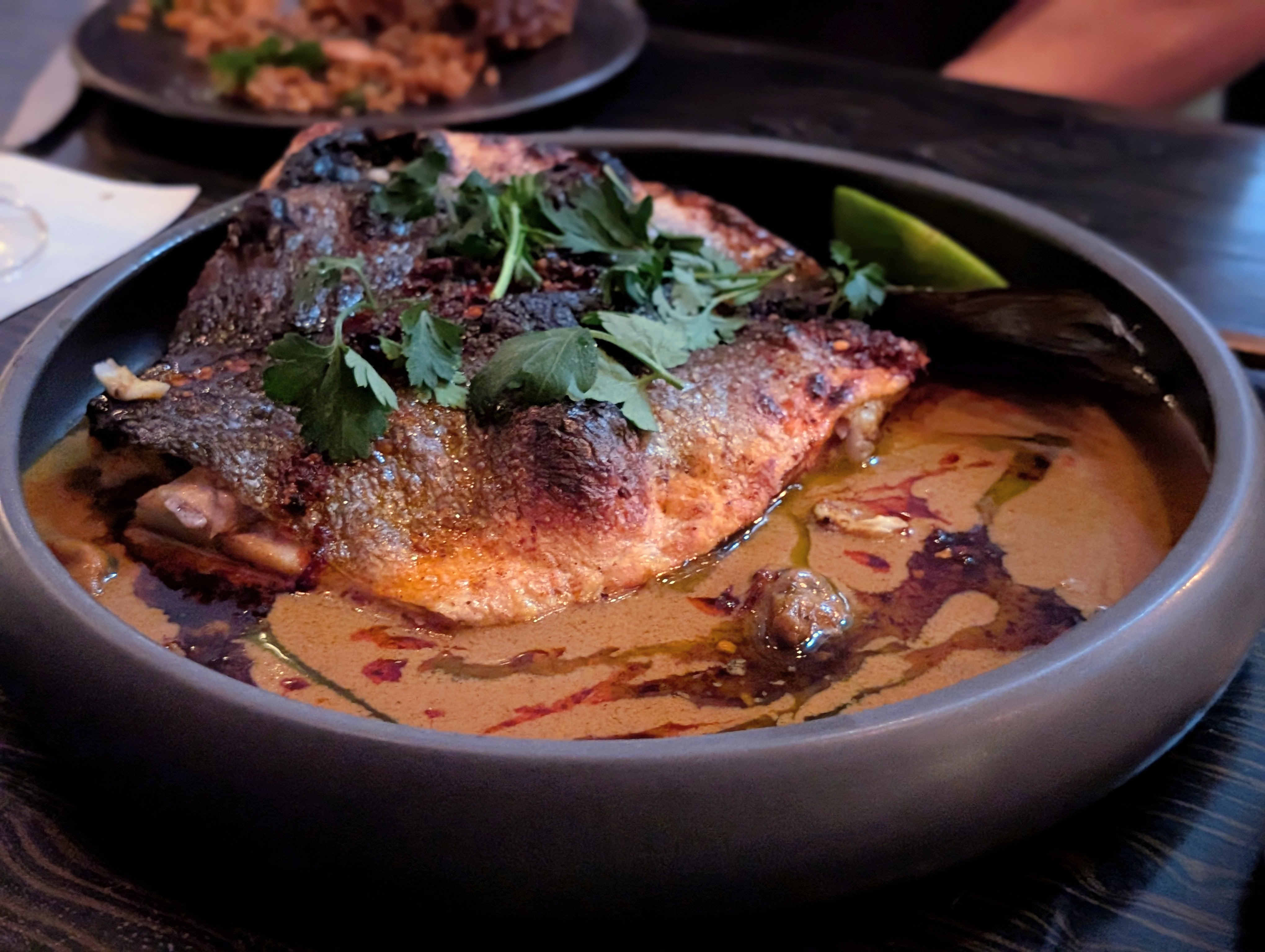 Whole grilled fish